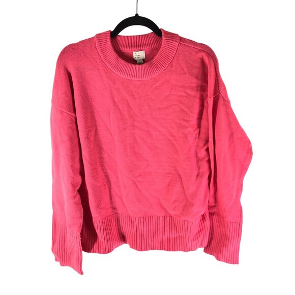 A New Day Womens Pink Crewneck Sweater Ribbed Hem/Cuffs Size S - Picture 1 of 5